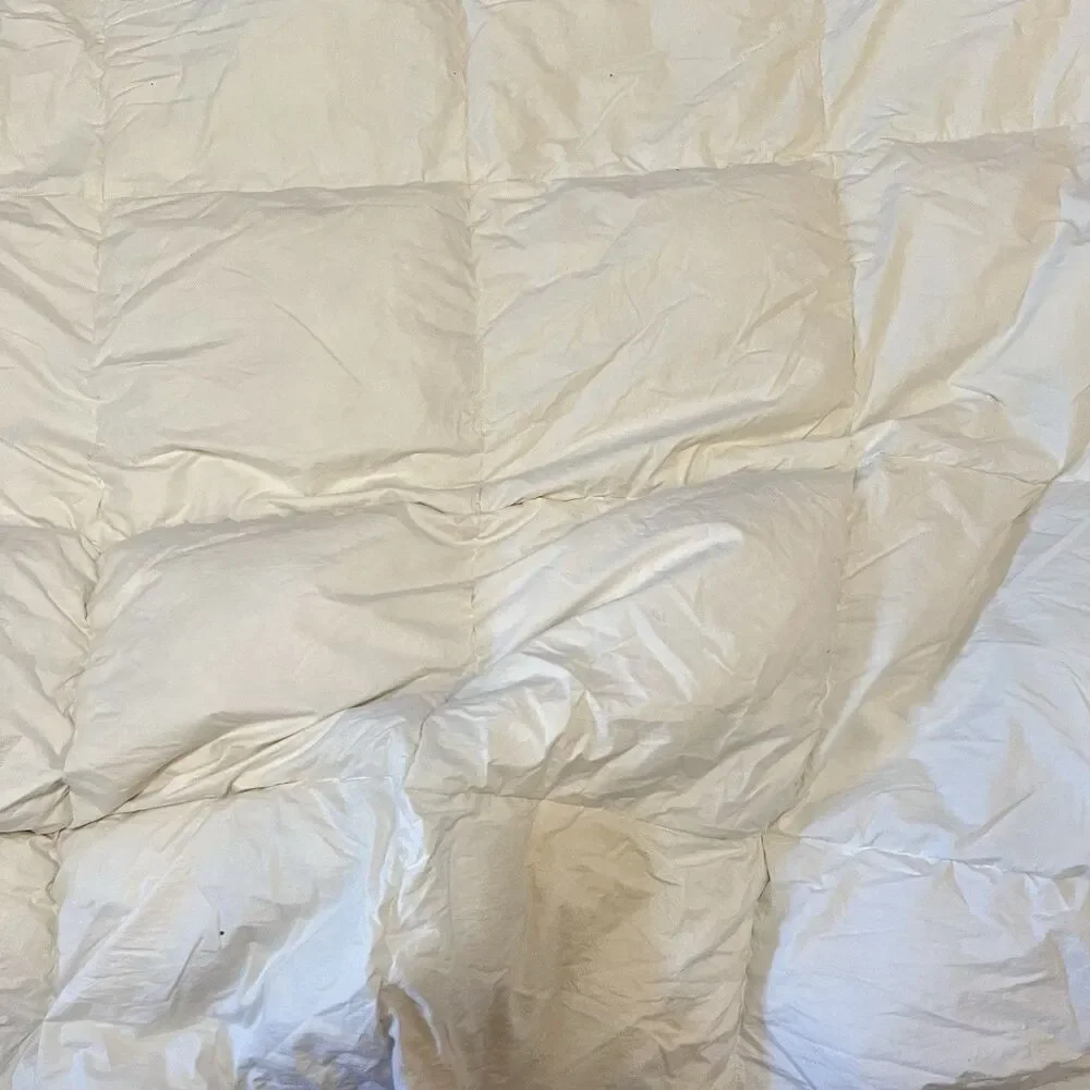 IKEA Honsbar Down Feather Duvet Insert White Comforter King 86x102